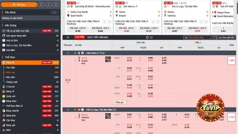Một số môn thể thao cá cược phổ biến tại cổng game