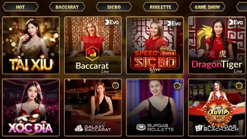 Sảnh live casino hấp dẫn